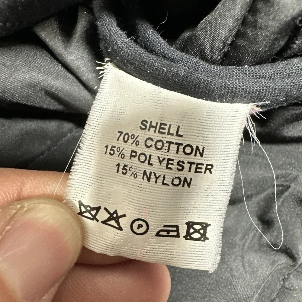 Billy Reid Quilted Chore Jacket Brass Snap Buttons Grey Men's Large(Fit Medium)